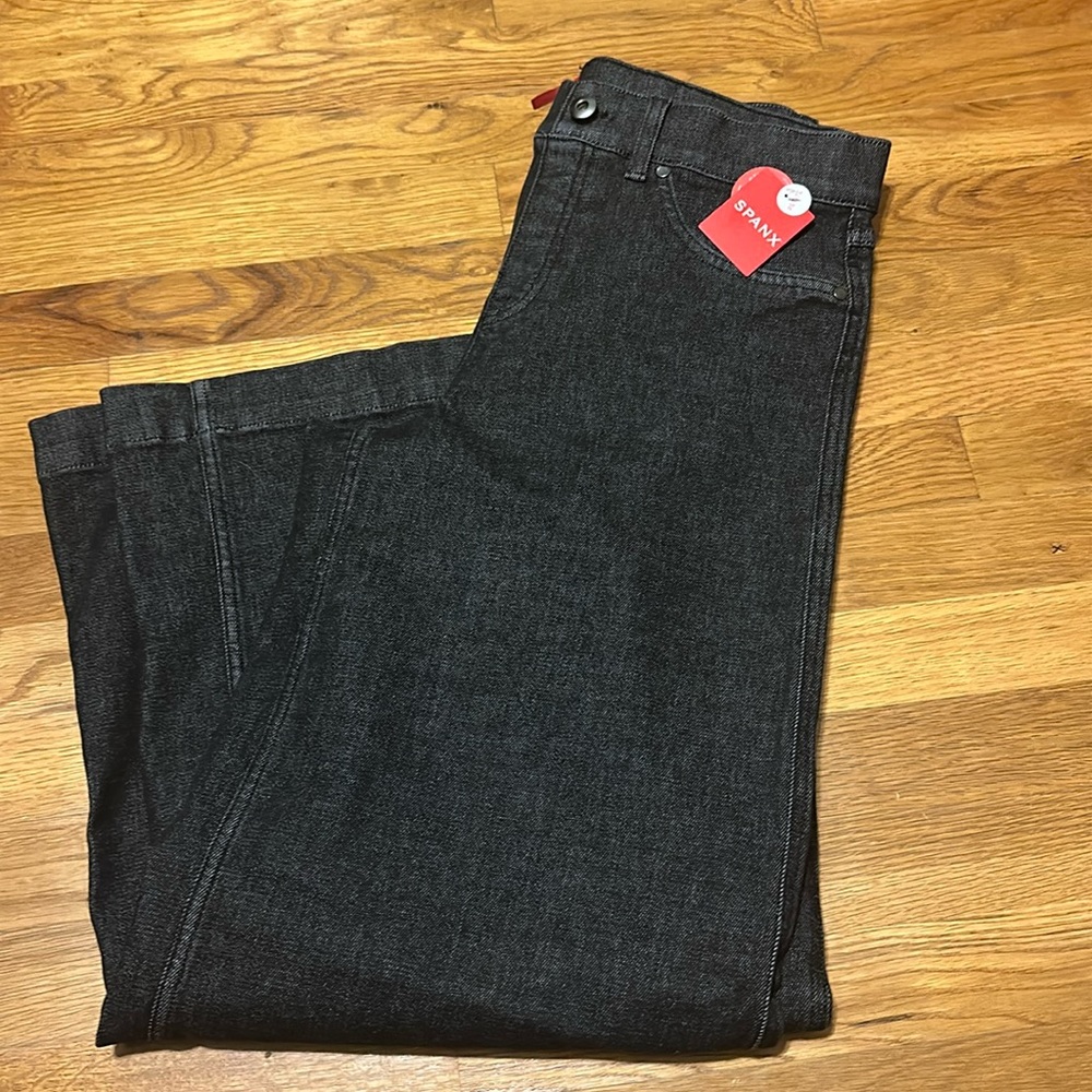 SPANX Wide Leg Jeans- Charcoal